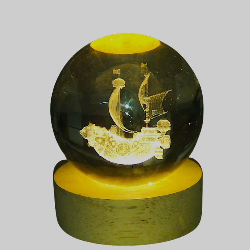 Luffy Ship 3D Crystal Lamp