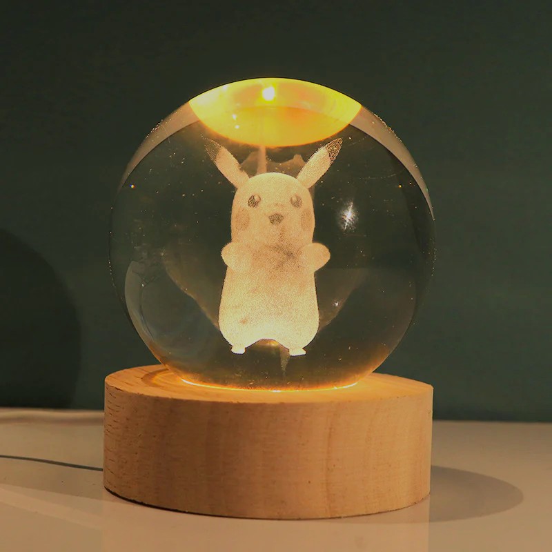 Pikachu 3D Crystal Lamp
