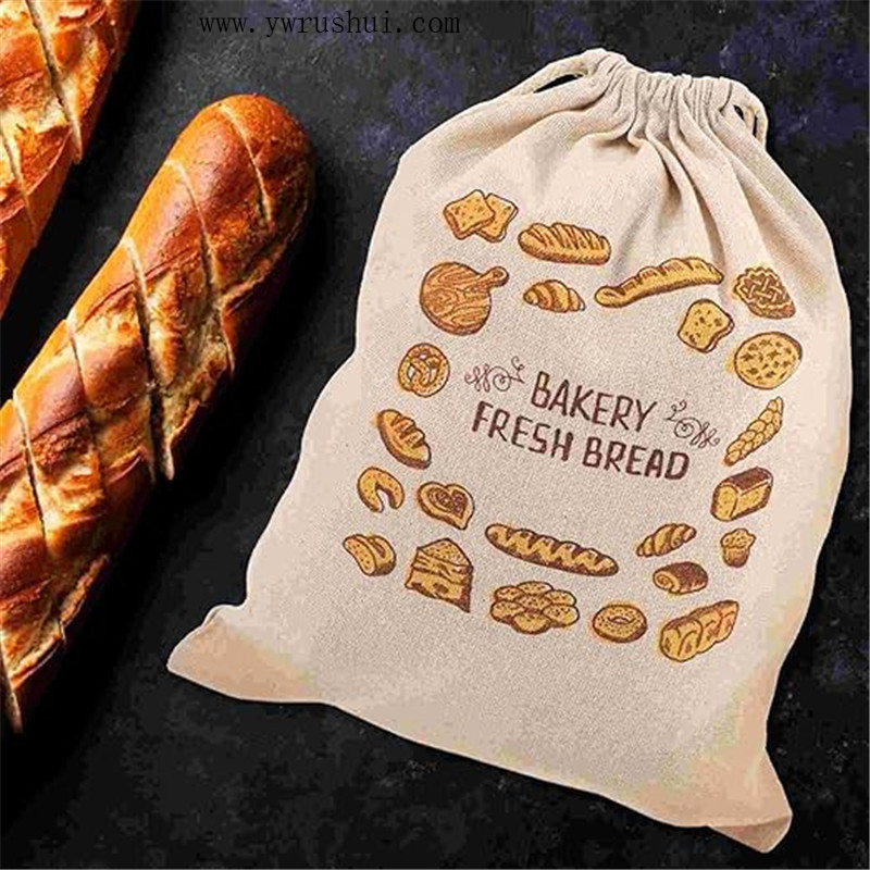 Reusable Cotton Drawstring Bread Bags