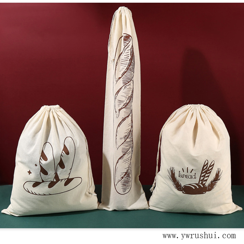Reusable Cotton Drawstring Bread Bags