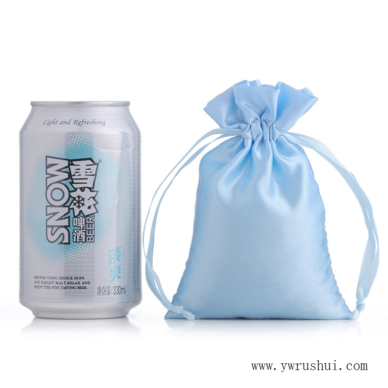 Multicolored Satin Gift Bags with Drawstring