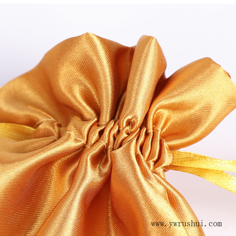 Multicolored Satin Gift Bags with Drawstring