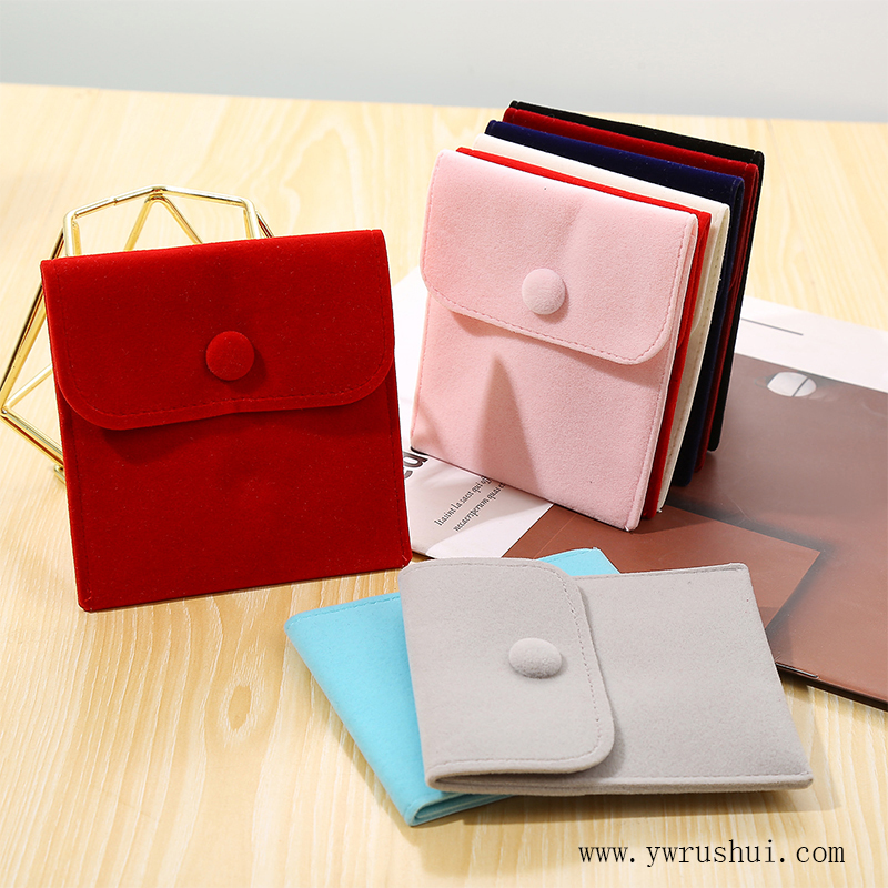 Velvet Pouches with Snap Button