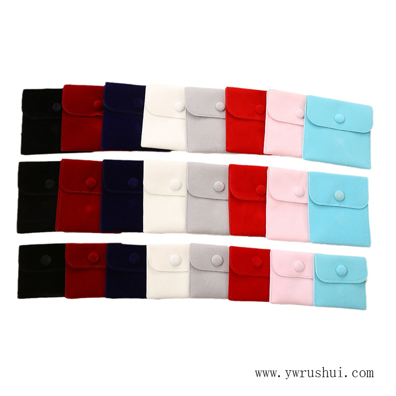 Velvet Pouches with Snap Button
