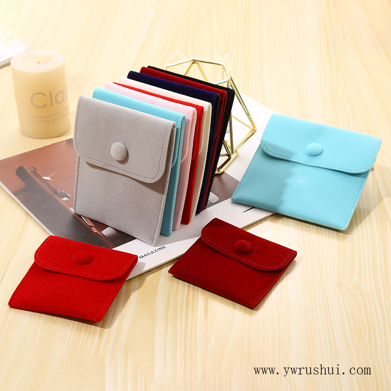 Velvet Pouches with Snap Button