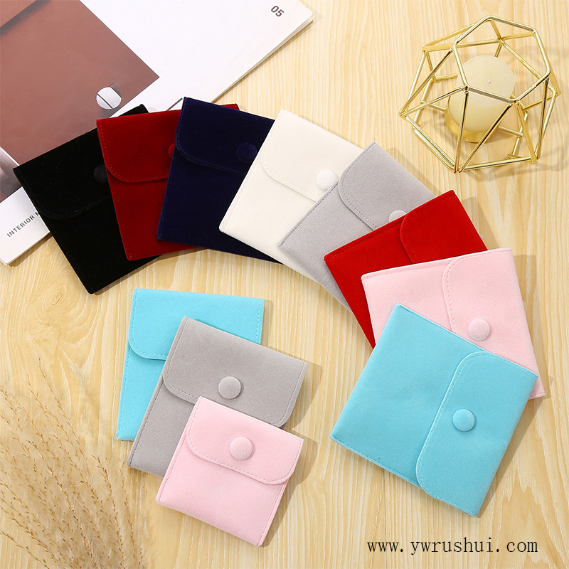 Velvet Pouches with Snap Button