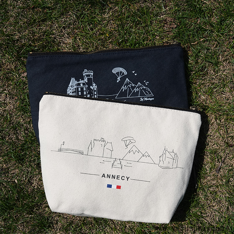 12oz Canvas Cosmetic Zipper Pouch Bags with Brass Metal Zip Closure