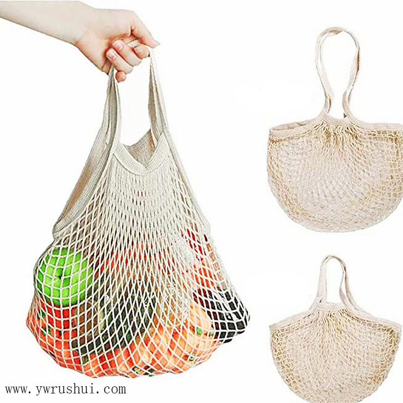 Natural Cotton Net Shopping Tote 