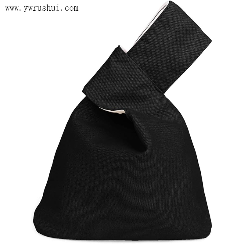 NeverYield Cotton Canvas Knit Tote Wrist Bag   