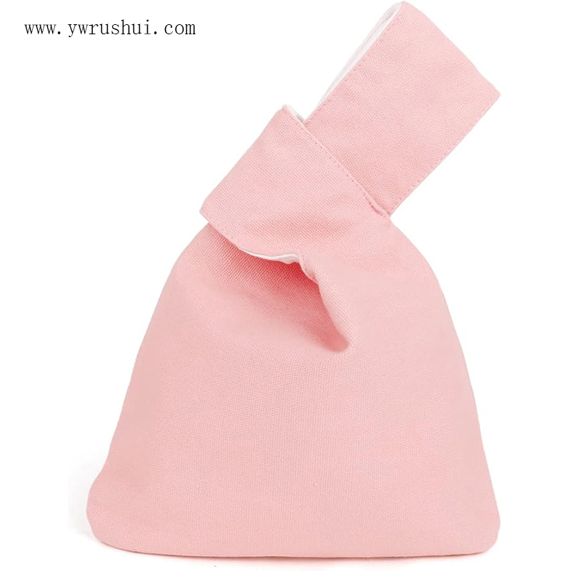 NeverYield Cotton Canvas Knit Tote Wrist Bag   