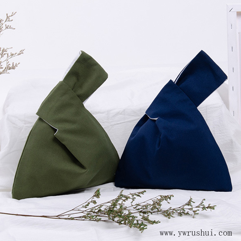 Cotton Canvas Knot Bag with Lining Inside  