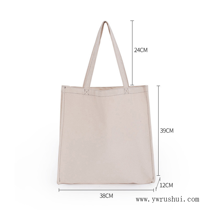 Heavy Duty Cotton Tote Shopping Bag with Reinforced X Sewing Handle