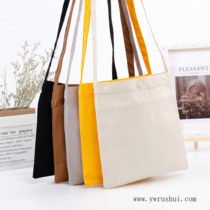 Cute 12oz Canvas Crossbody Shoulder Bag with Magnetic Buckle  