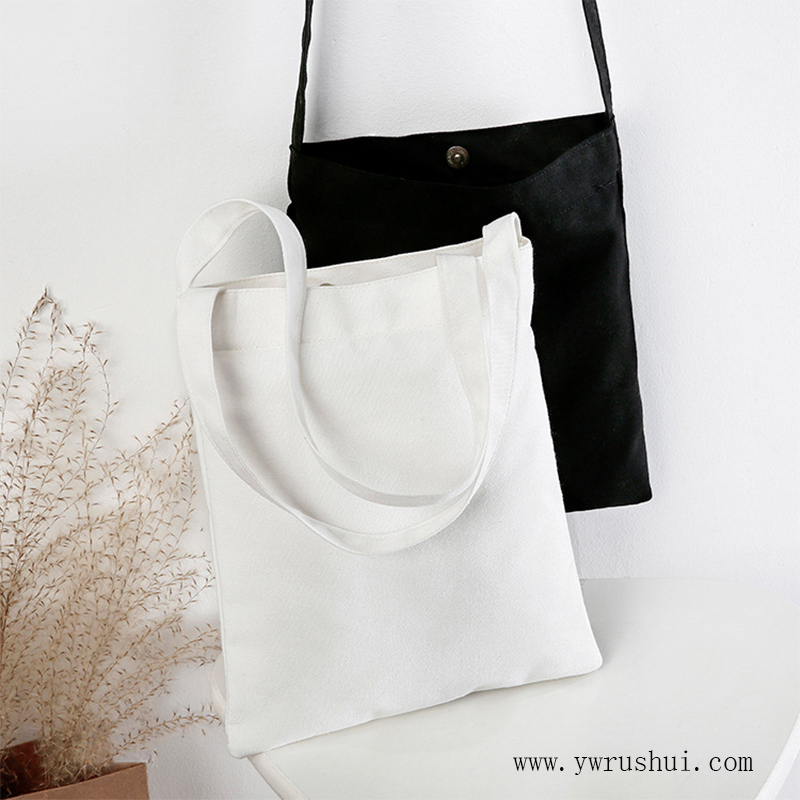 Cute 12oz Canvas Crossbody Shoulder Bag with Magnetic Buckle  