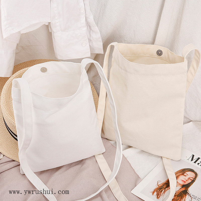 Cute 12oz Canvas Crossbody Shoulder Bag with Magnetic Buckle  