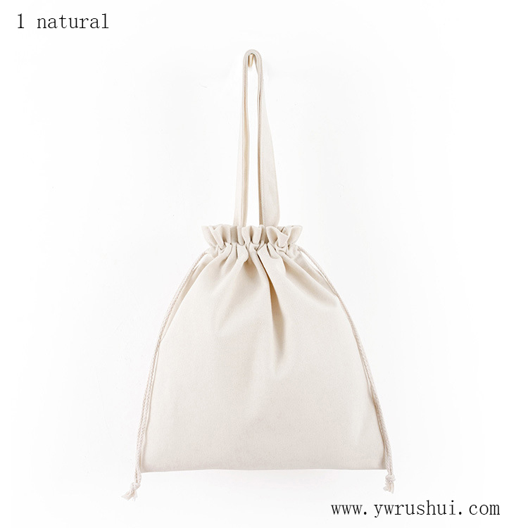 Cotton Drawstring Tote Bag 34x37cm  