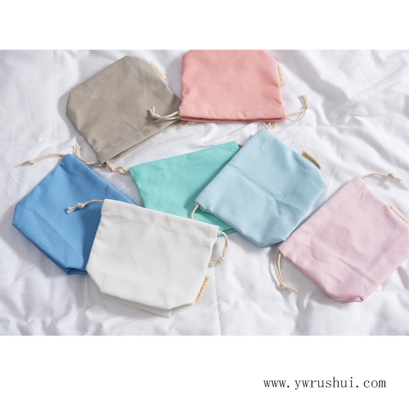 Durable 12oz Cotton Canvas Drawstring Bag with Base Gusset  