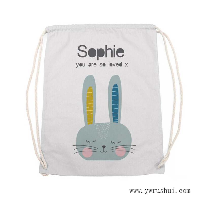 Multi-color 10oz Cotton Canvas Drawstring Backpack  