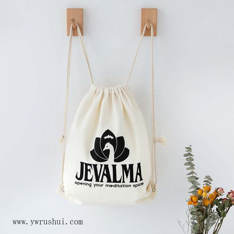 High Quality Cotton Canvas Drawstring Backpack