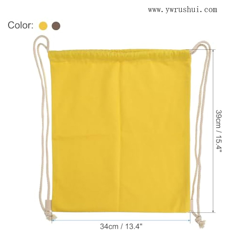 Blank Canvas Drawstring Backpack Bag 