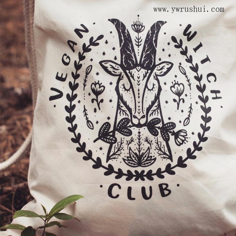8oz Large Cotton Canvas Drawstring Backpack