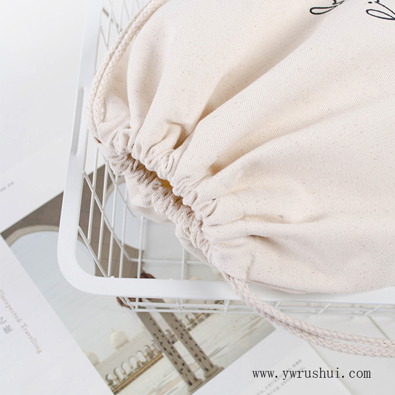 Heavy Duty Canvas Drawstring Backpack Bag 