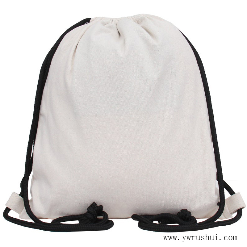 Sturdy Reusable Cotton Drawstring Backpack 