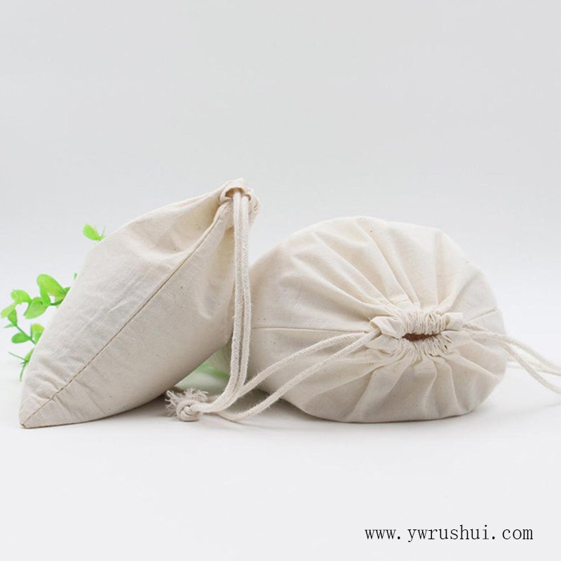 Lightweight 5oz 100% Organic Cotton Drawstring Bag  