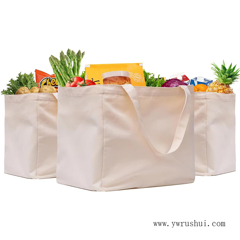 Canvas Tote Handbag with 5 Interior Pockets  