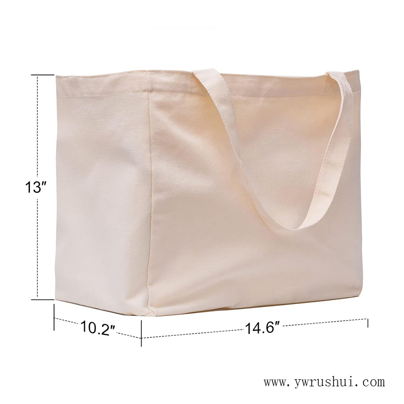 Canvas Tote Handbag with 5 Interior Pockets  