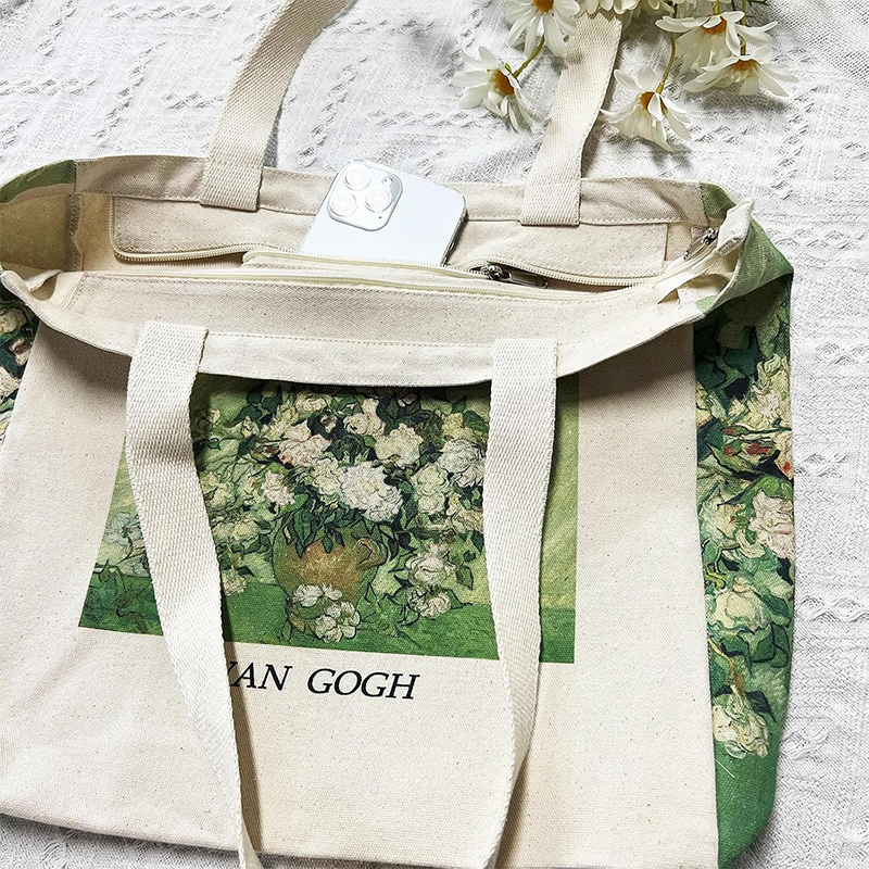 Large Capacity 14oz Natural Cotton Tote Bags  