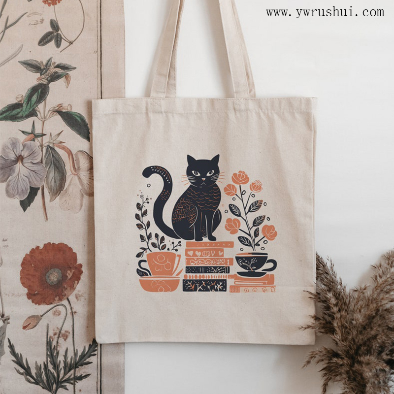 Custom Logo Printed Canvas Cotton Tote  
