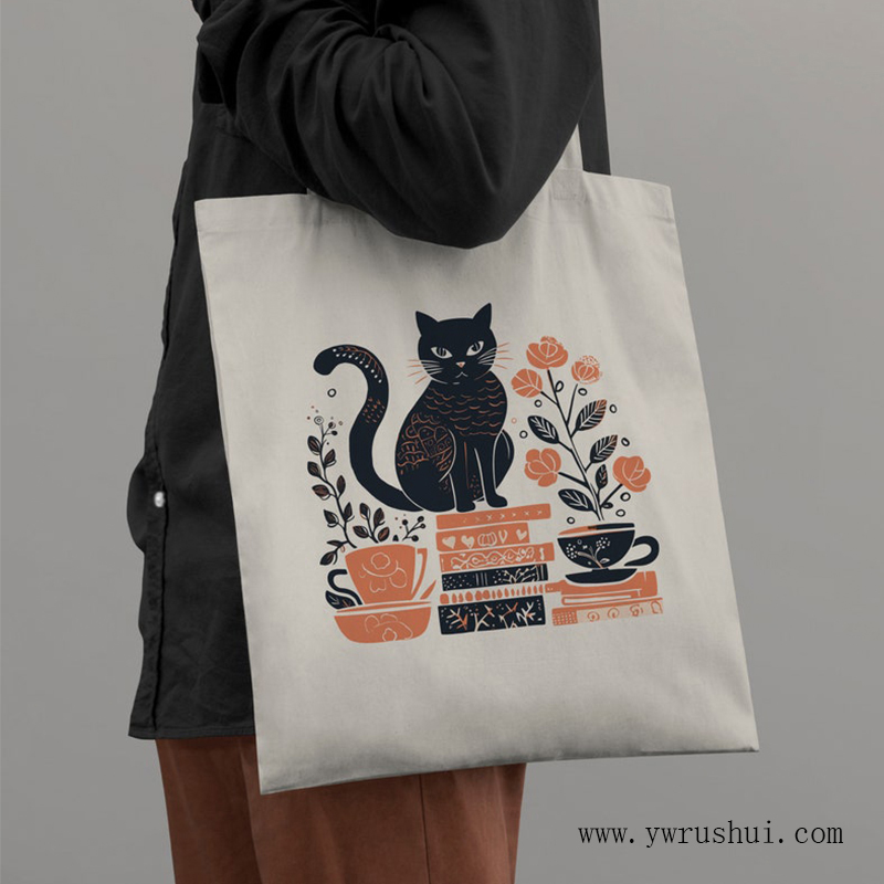 Custom Logo Printed Canvas Cotton Tote  