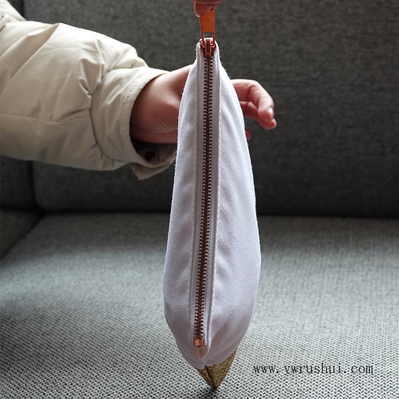 Reusable Practical Glitter Cotton Canvas Makeup Bag with Zipper  