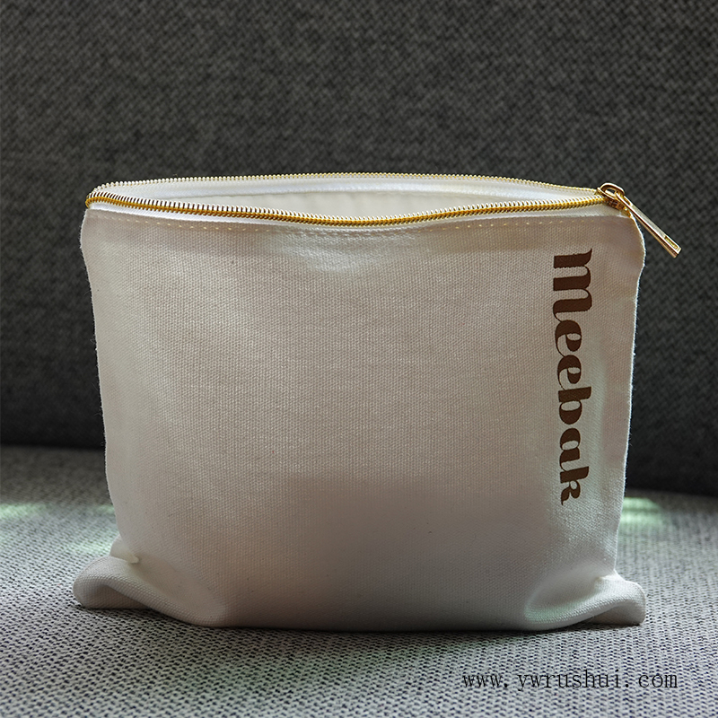 Custom Logo Cotton Makeup Pouch Bag
