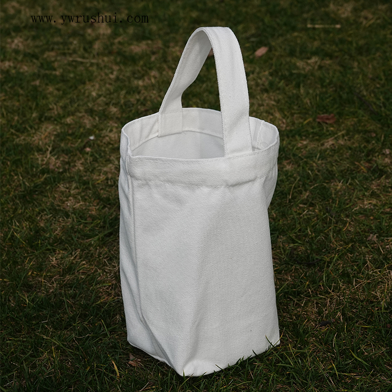 Customizable Small White Canvas Tote Handbag 