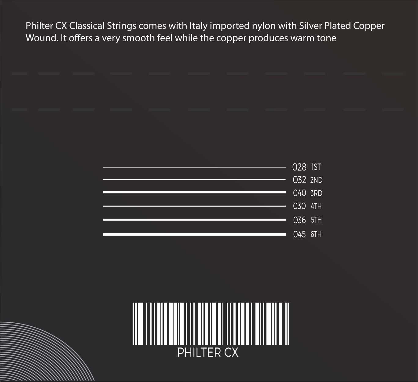 Philter CX Silver Plated Copper Wound Clear Nylon