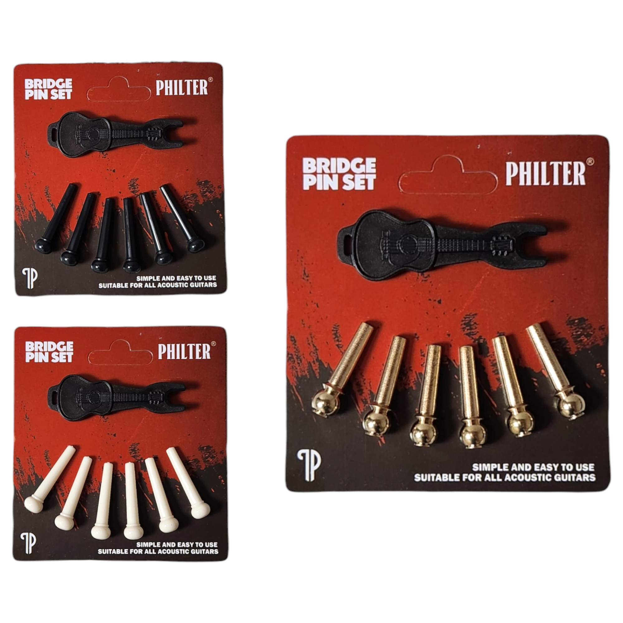 Philter Guitar Bridge Pin + Puller Set