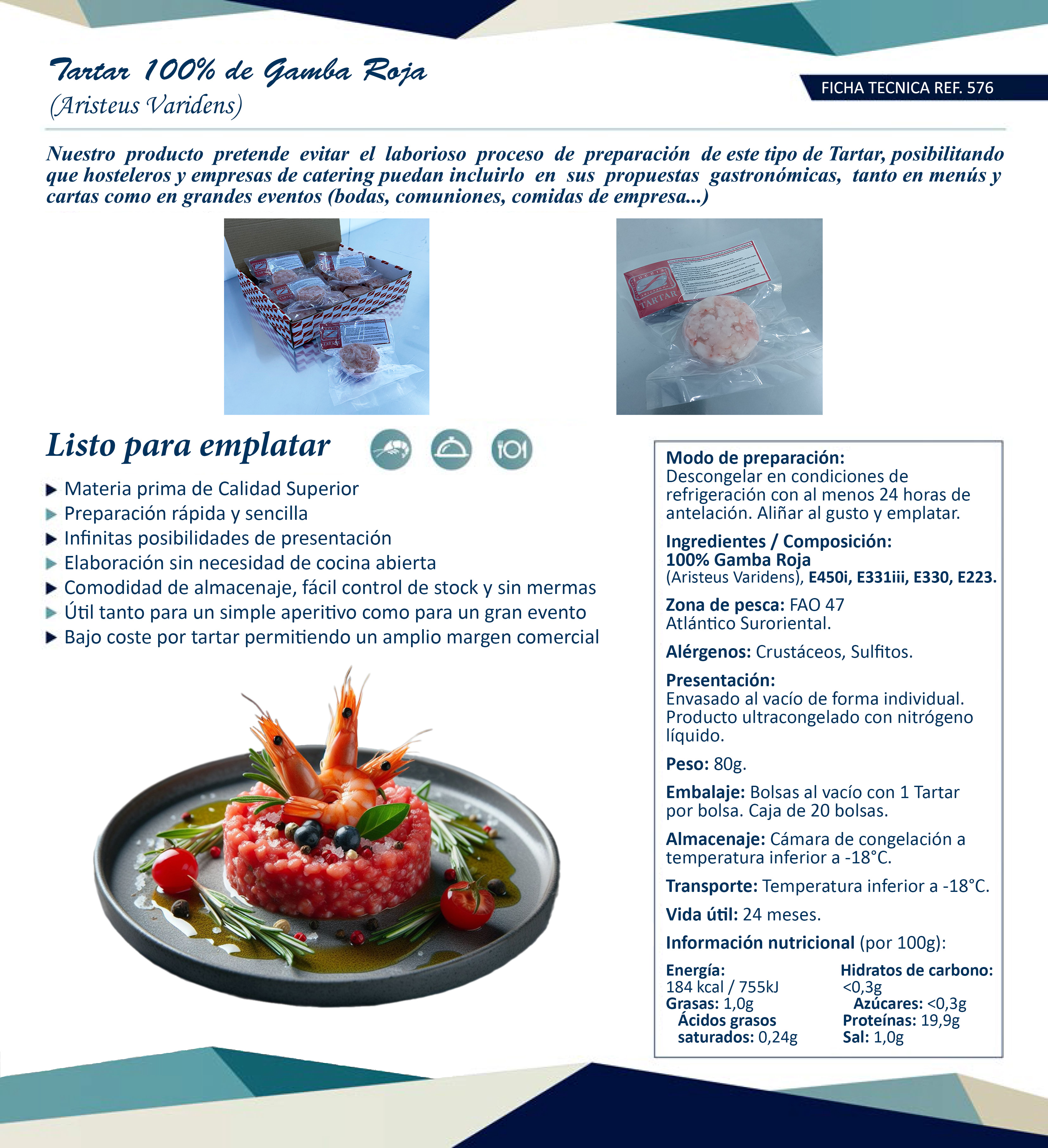 Tartar 100% Gamba Roja