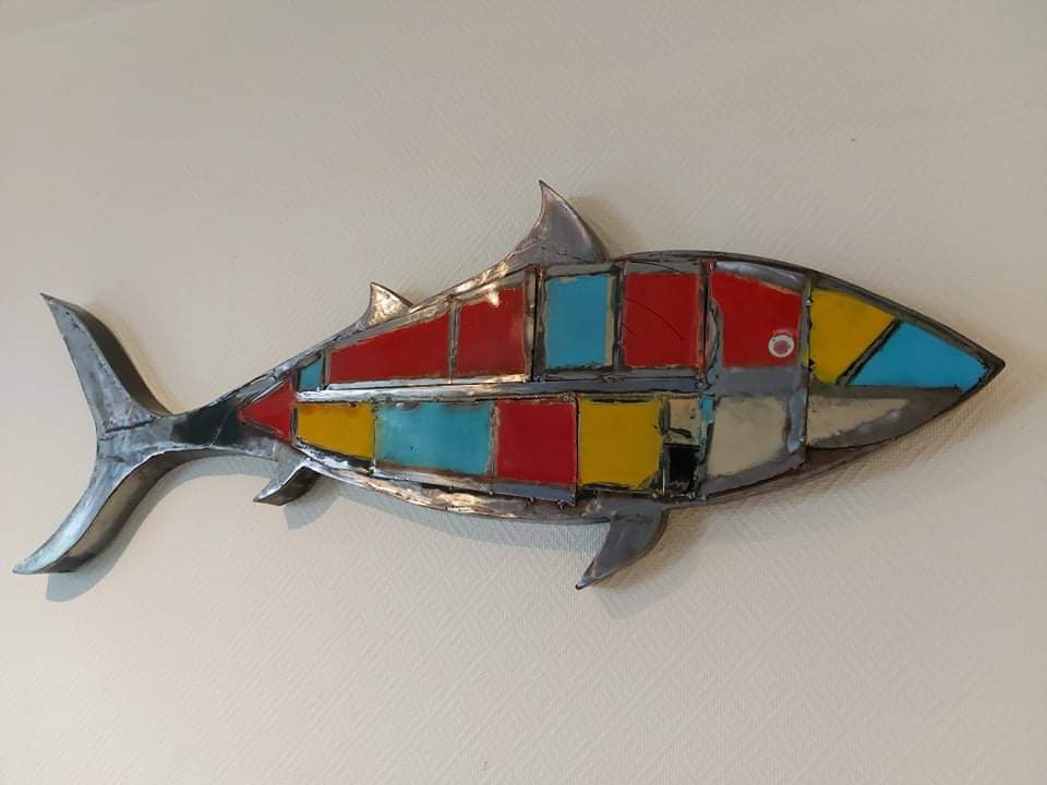 Thon en métal recyclé mosaïque "Regain"