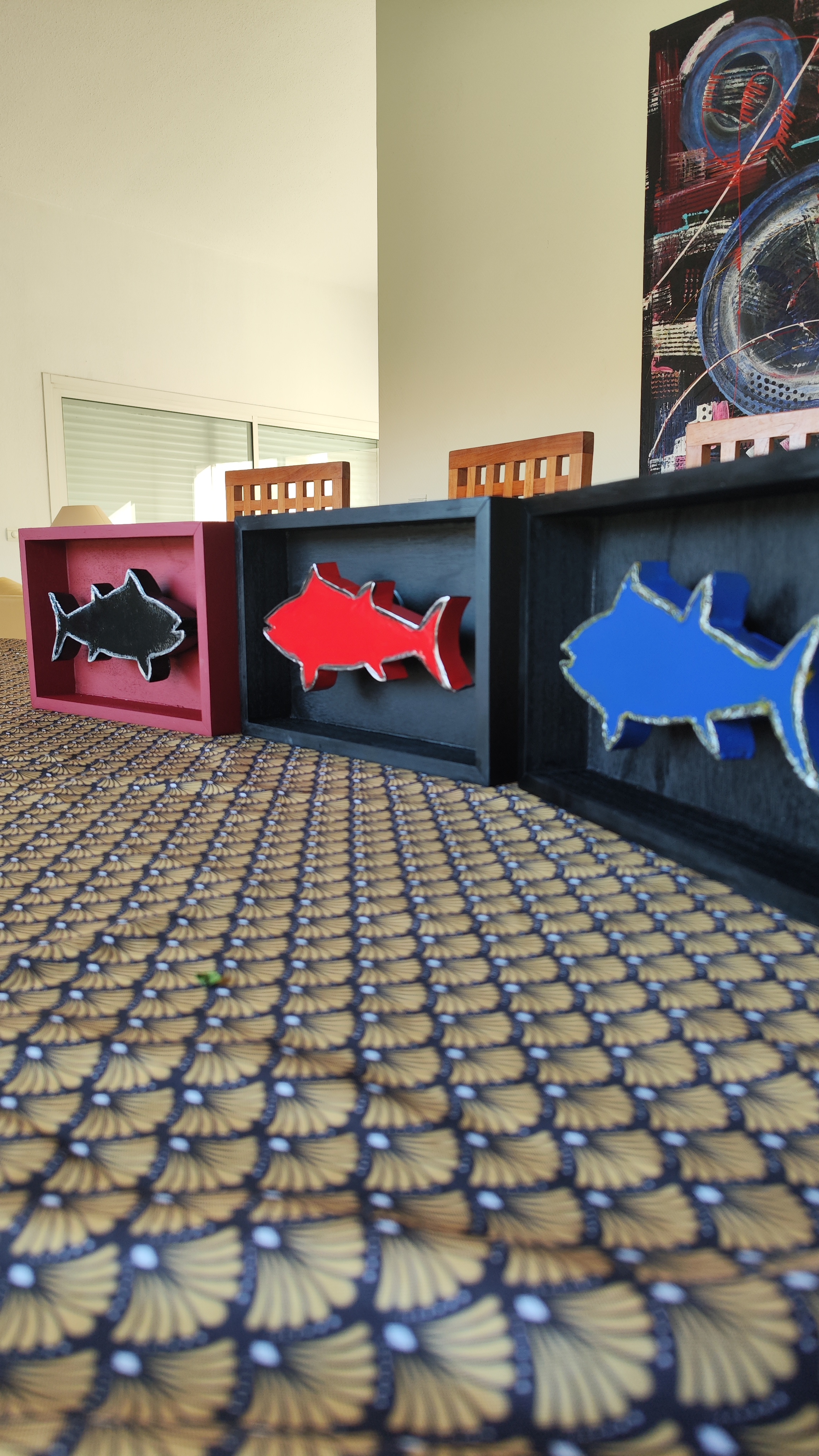 Décoration murale en forme de poisson 