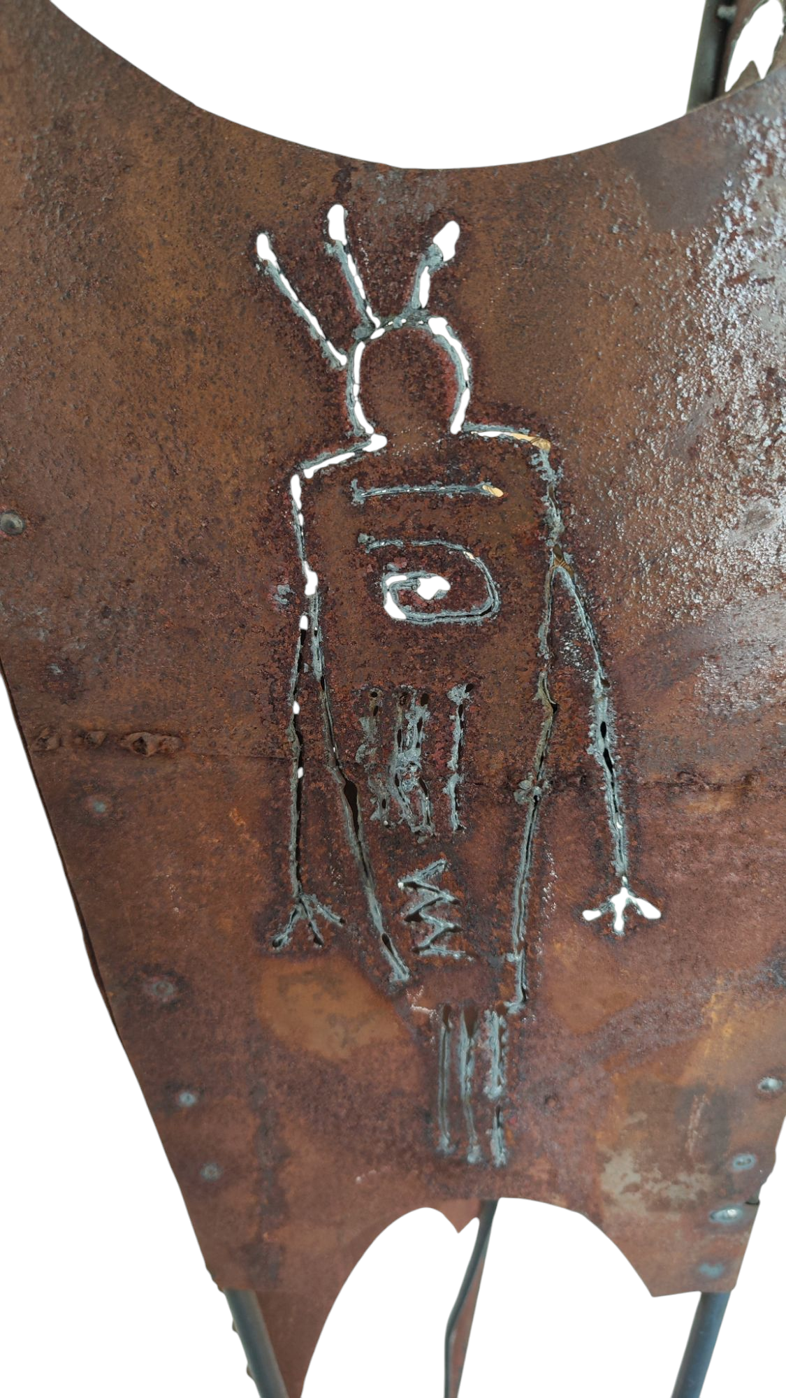 Lampe en métal recyclé 