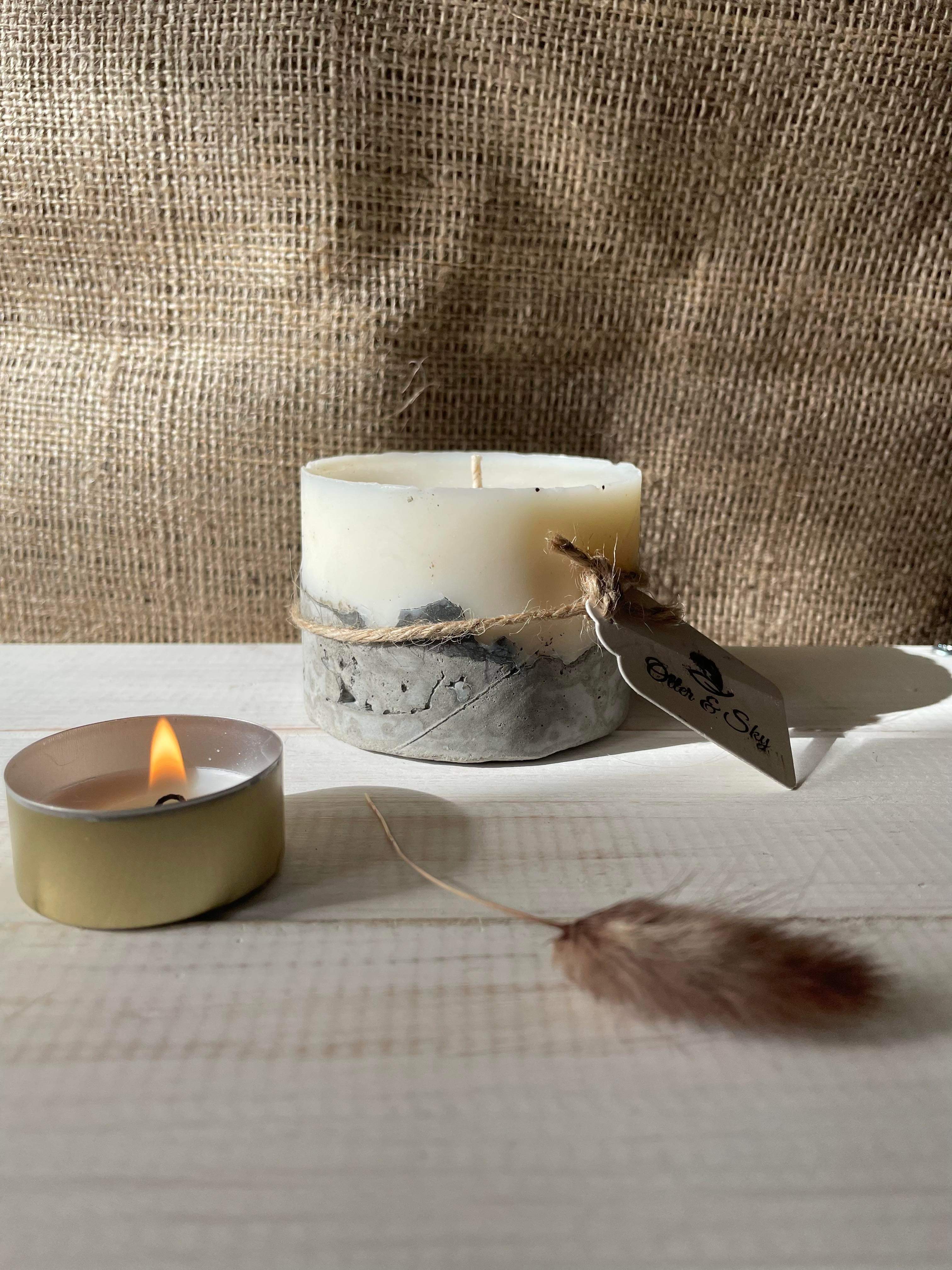 Rustic/Coastal Style Pillar Candle