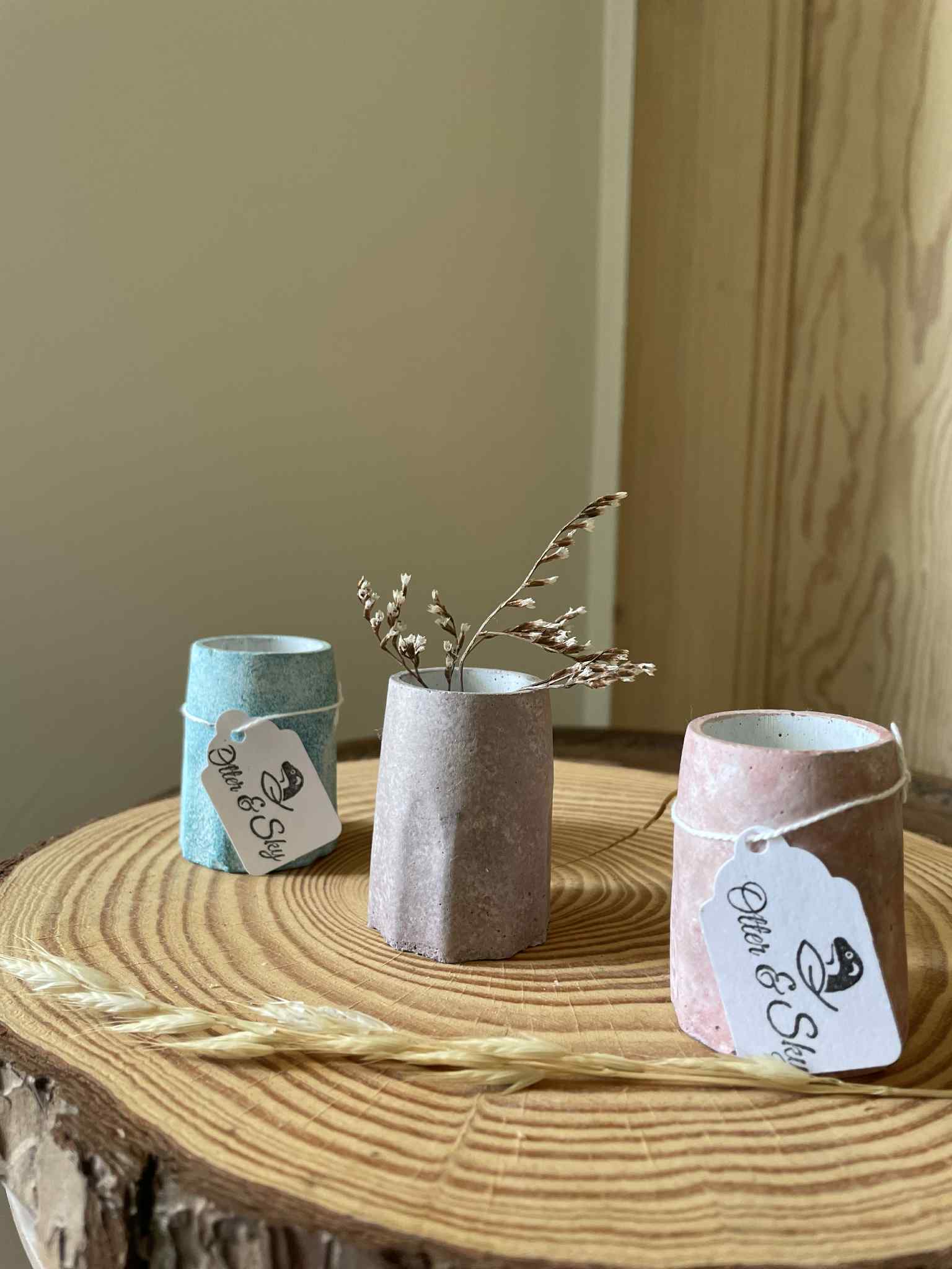 Mini cement pots