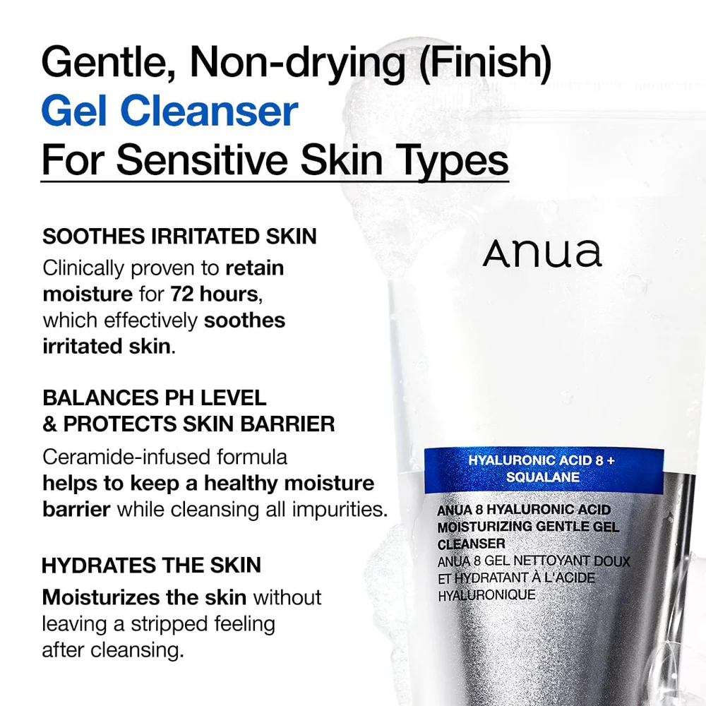 Anua Hyaluronic Acid Moisturizing Gel Cleanser 150ml