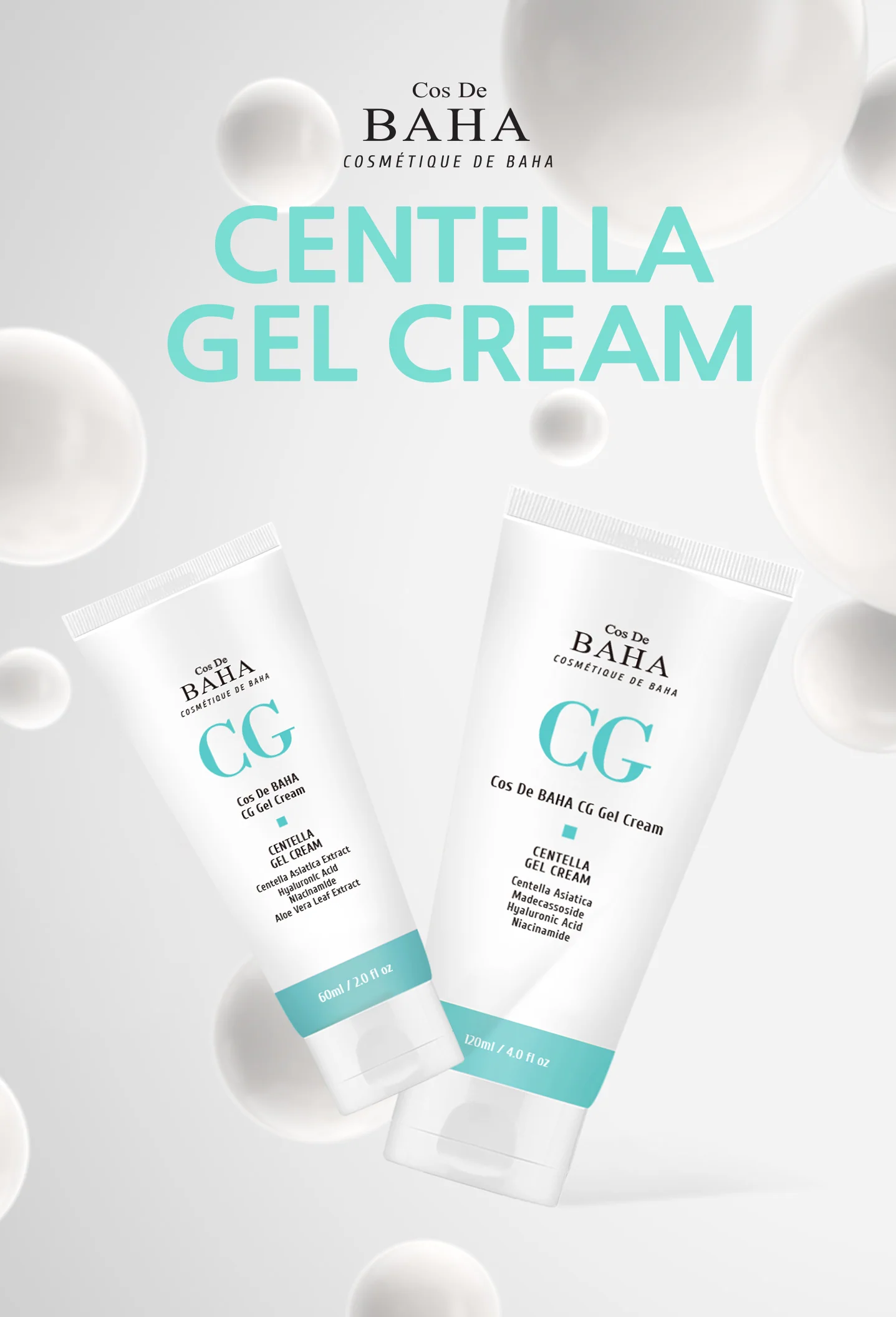 Cos De BAHA Centella Asiatica(CICA) Madecassoside B3 Gel Cream 60ml