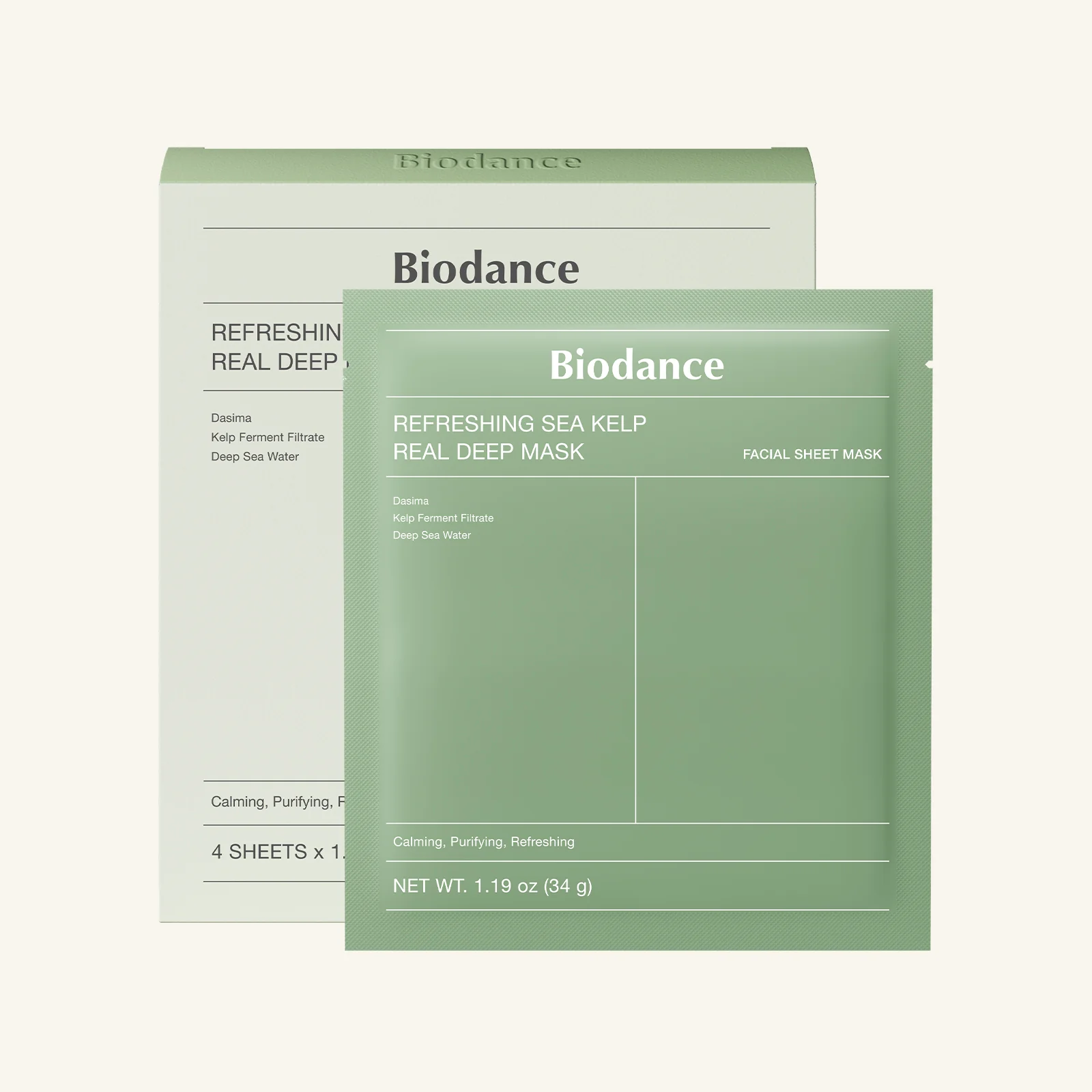Biodance Refreshing Sea Kelp Real Deep Mask (Box 4ea)