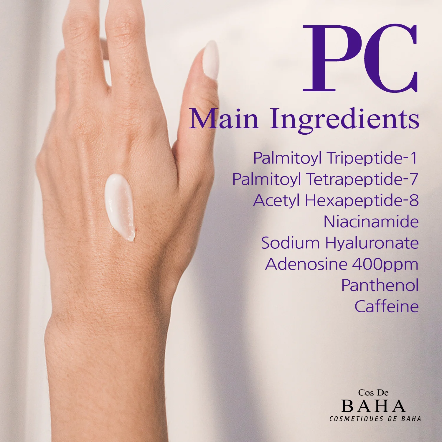 Cos De BAHA Matrixyl 3000 Argireline Peptide Hyaluronic Acid Niacinamide Cream 60ml