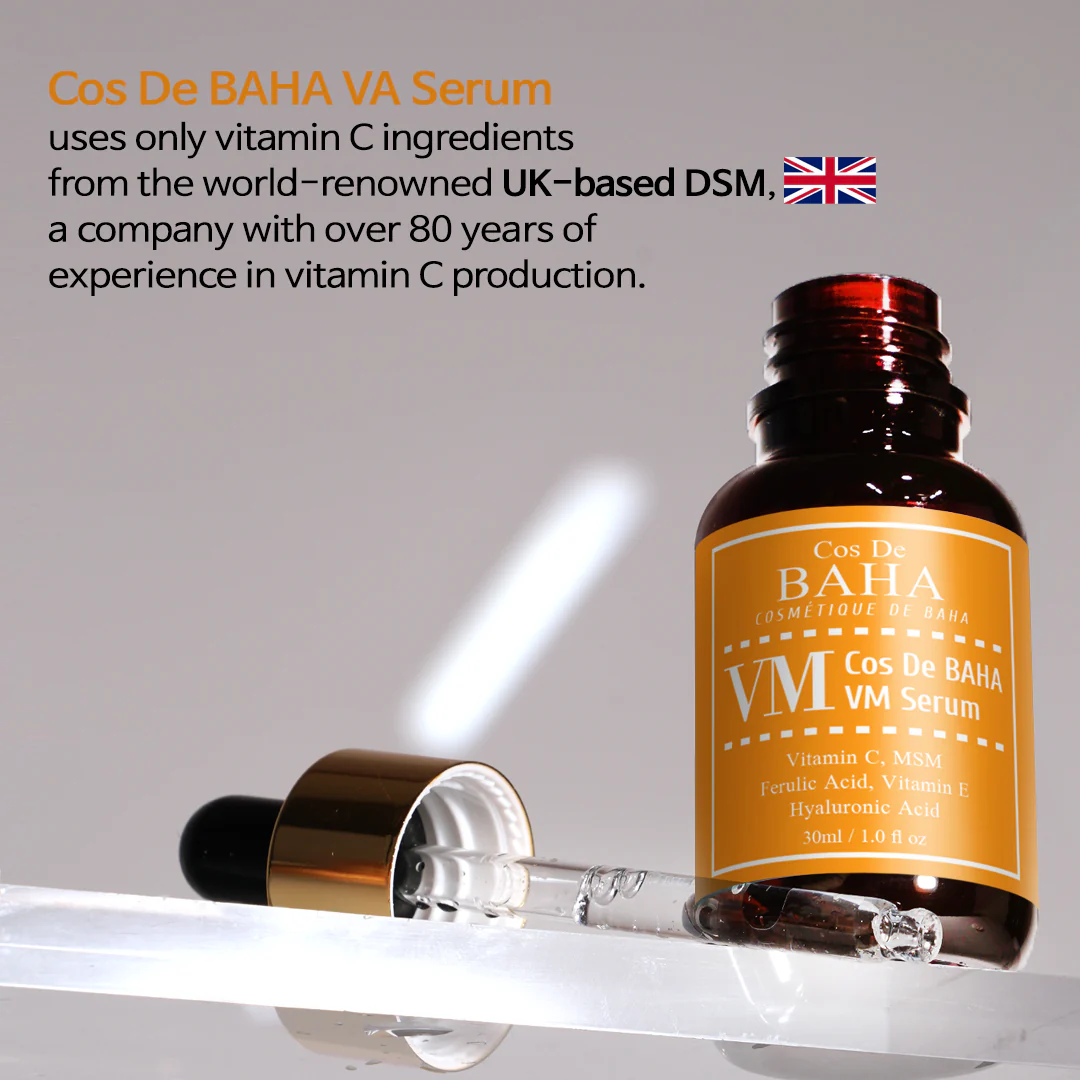 Cos De BAHA Vitamin C 5% MSM 1% Ferulic Acid Viamin E Hyaluronic Acid Serum 30ml