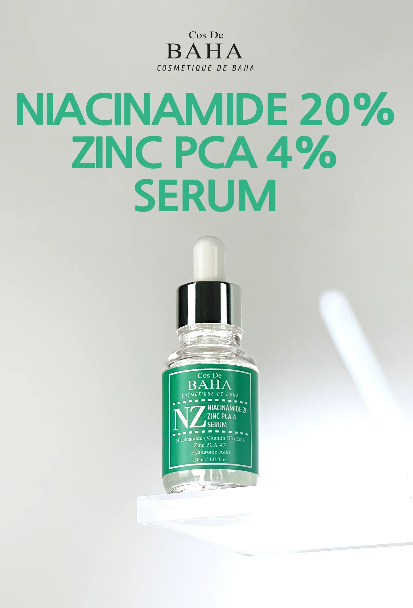Cos De BAHA Niacinamide 20% Zinc PCA 4% Arbutin Hyaluronic Acid Serum 30ml